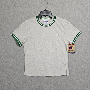 Champion NEW Tshirt Size L Slim Womens Short Sleeve Tee Light Gray Heather